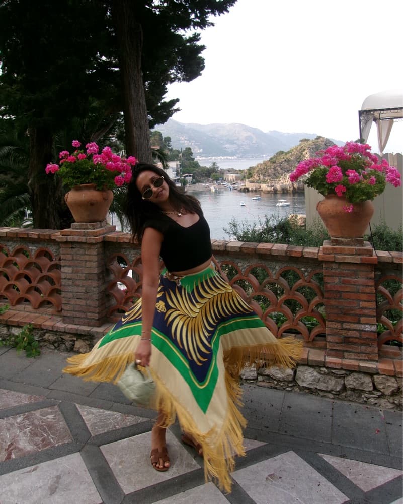 Hermes Vintage Midi Skirt with Fringe - Image 1