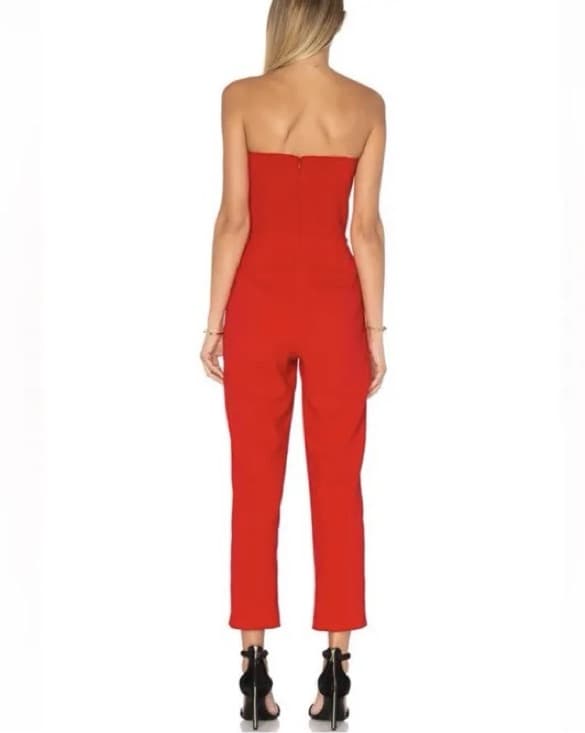Amanda Uprichard Cherri Jumpsuit in Red - Image 2