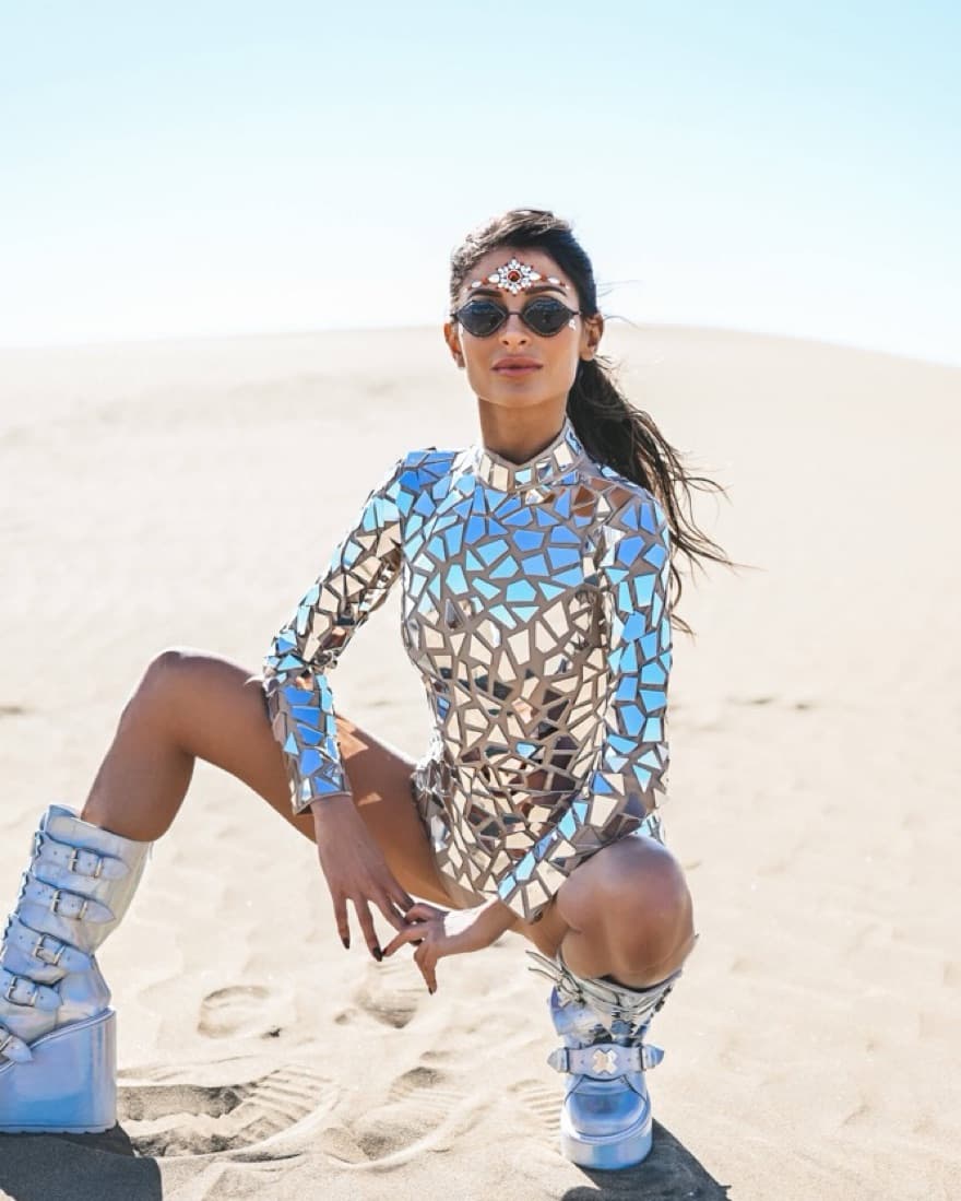 Mirror Bodysuit Perfect For Festivals - Image 2