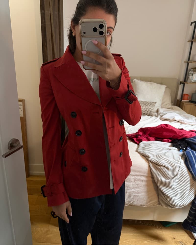 Red Burberry Trench - Image 3