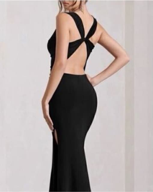 Club London Lolita Maxi Dress In Black - Image 4