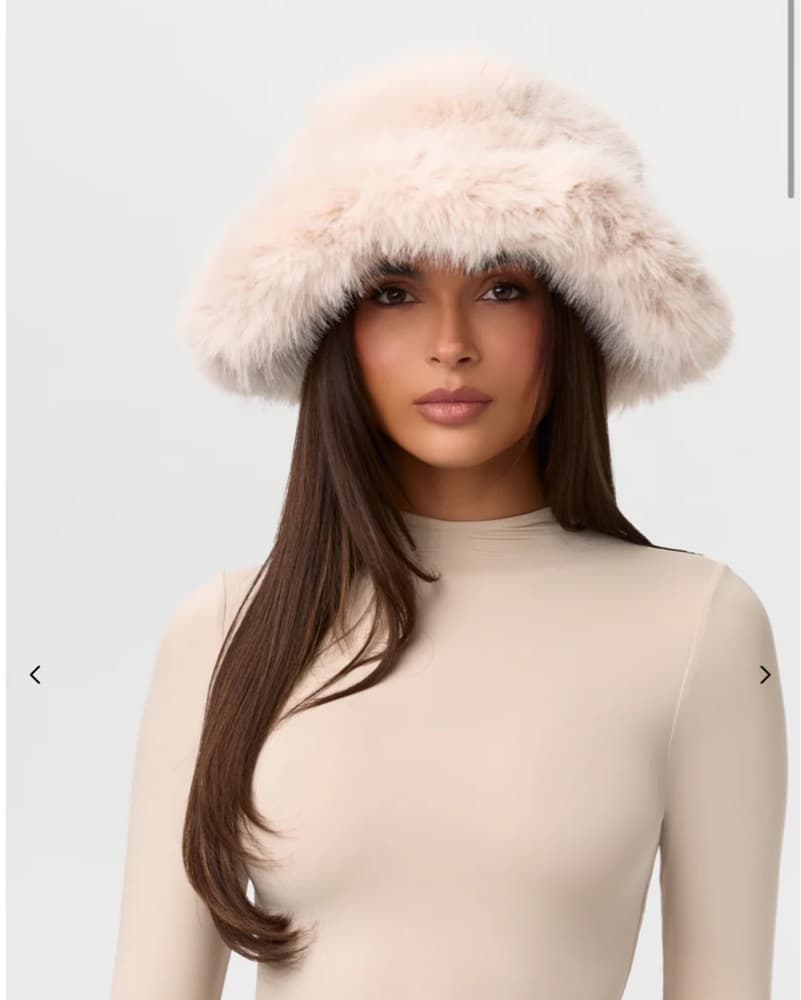 Chic Faux Fur Bucket Hat - Image 1