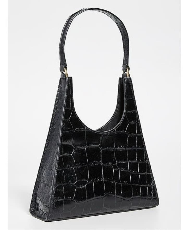 Staud Rey Croc Embossed Bag - Image 1