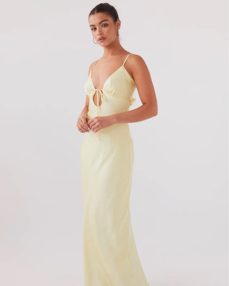 Pale Yellow Peppermayo Maxi Dress - Image 1