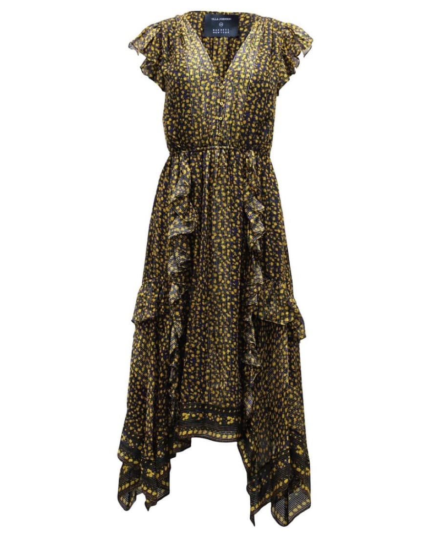 Ulla Johnson - Silk Midi Dress In Noir - Image 1