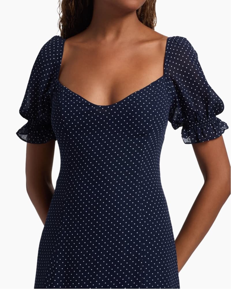 Reformation Gloria Polka Dot Midi-Dress - Image 4