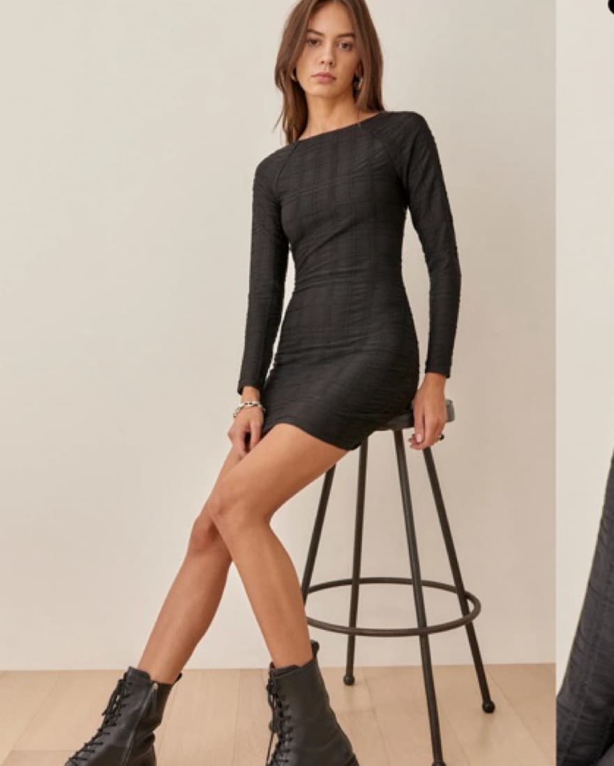 Reformation Short Long Sleeve Dress - Image 3