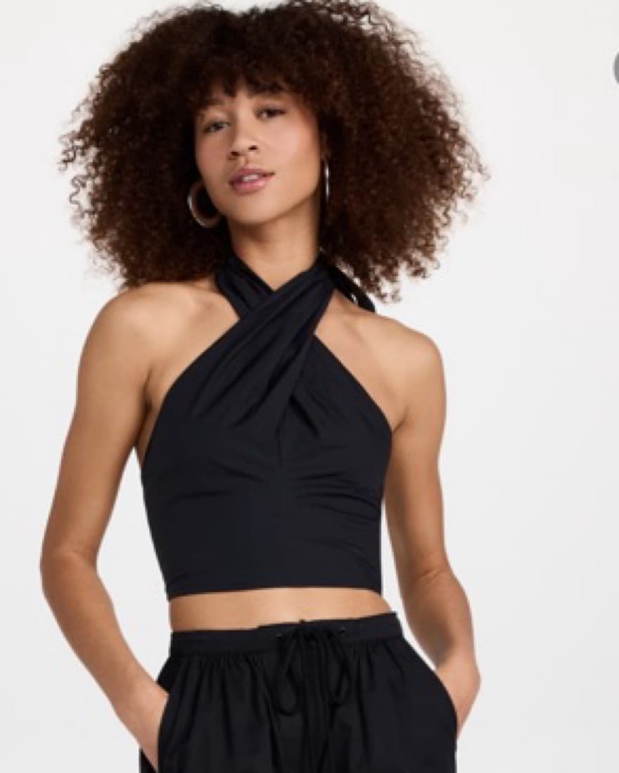 Staud Kai Top Cross Halter Black - Image 2
