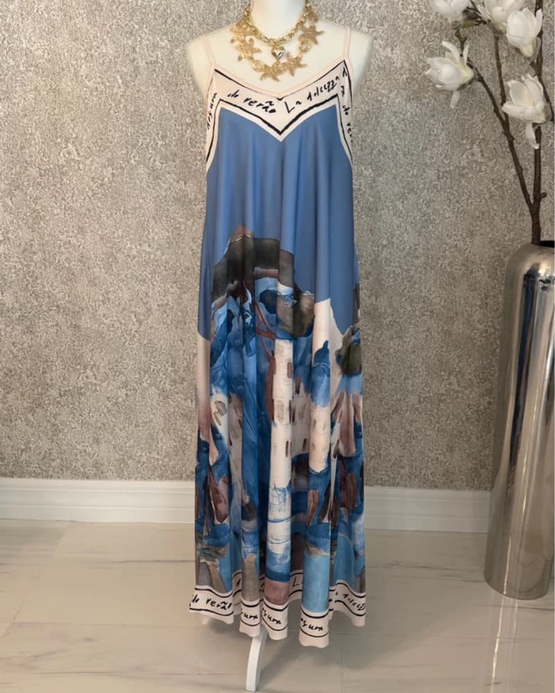 Coastal Town Slip Long Maxi Dress - Image 1