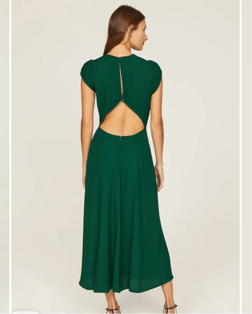 Reformation Gavin Dress in Emerald - Image 3