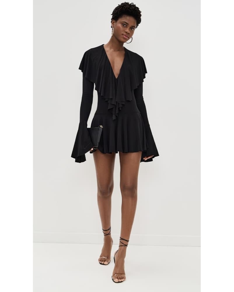 Long Sleeve Ruffle Mini Dress - Size S - Image 5