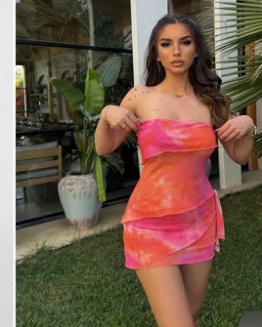 Vibrant Tie-Dye Strapless Mini Set - Image 4