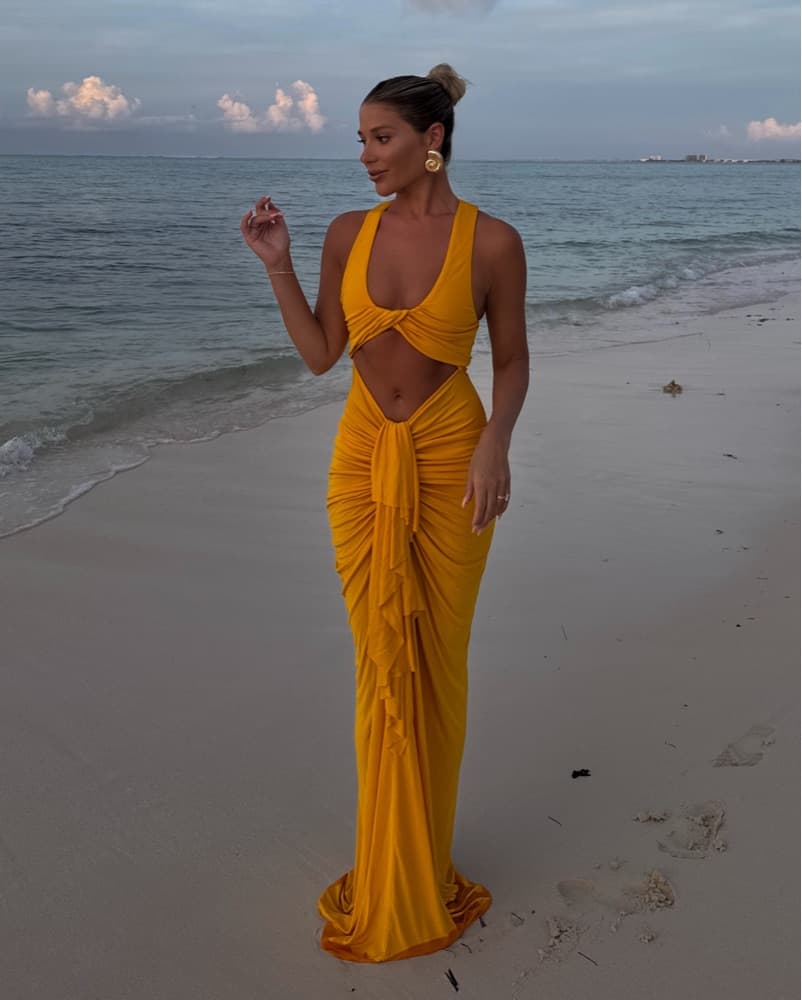 Christopher Esber Yellow Cut Out Gown - Image 1