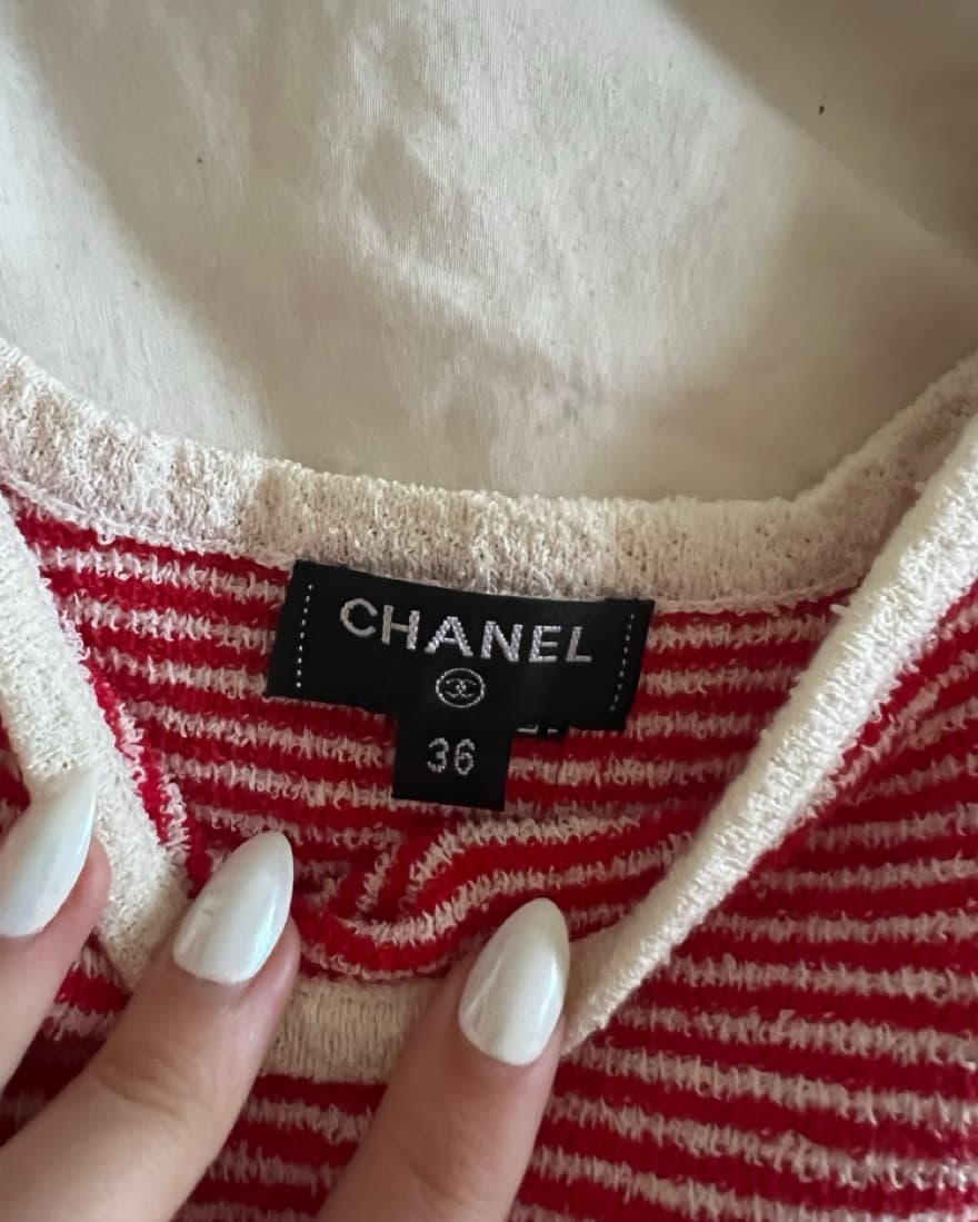 Chanel Cruise ‘23 Striped Terry Tank - Image 2