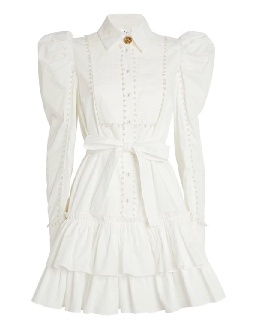 Aje Pearl-Trim Florence Mini Shirt Dress - Image 2