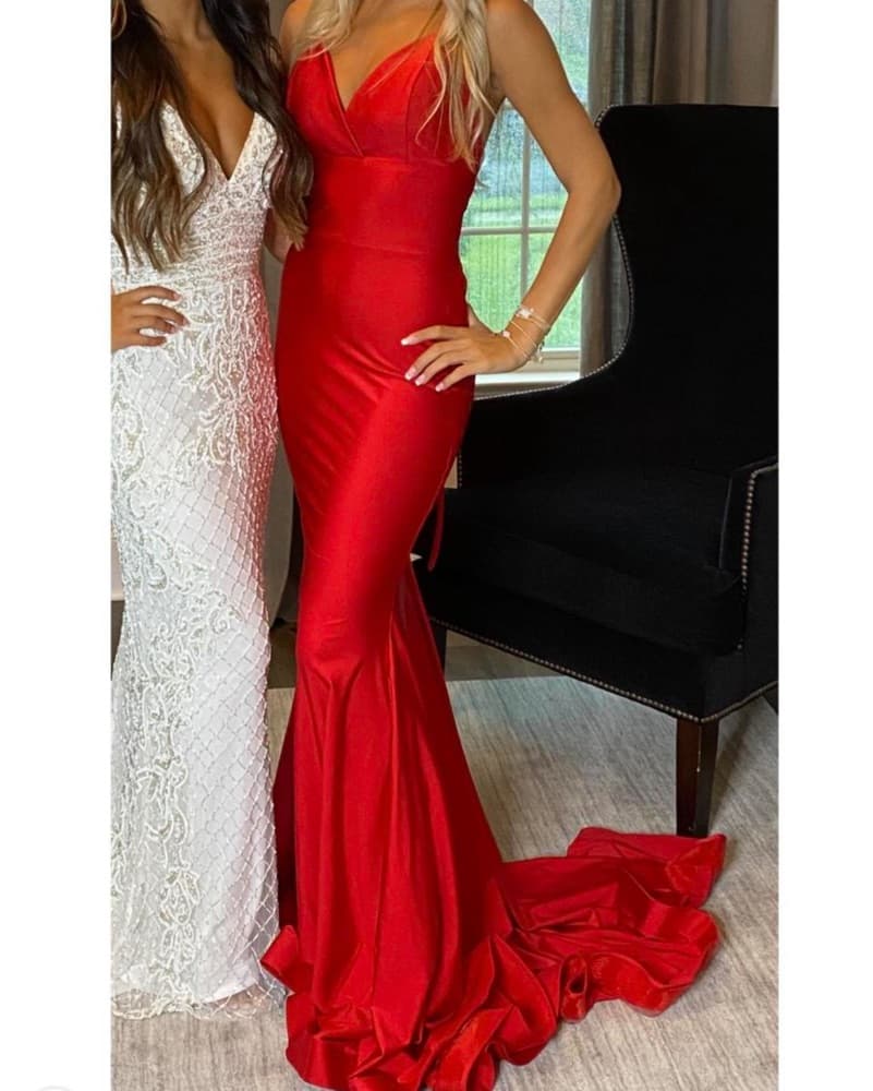 Red Long Dress - Image 1