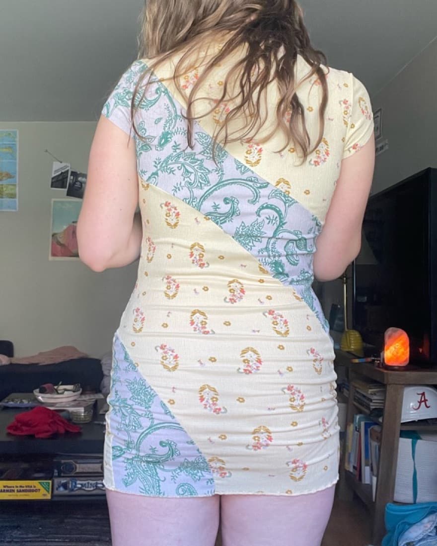 Paisley Green and Yellow dress - Image 2