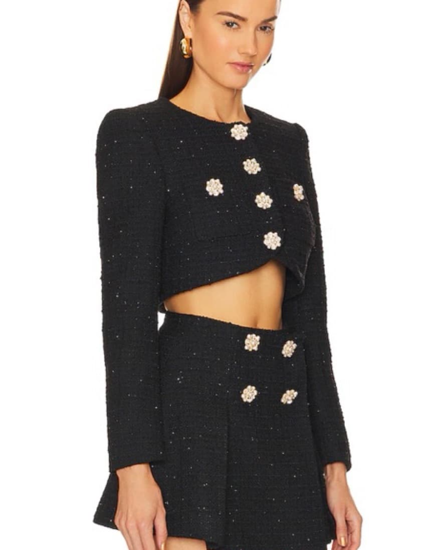 Self-Portrait Boucle Crop Jacket - Image 2