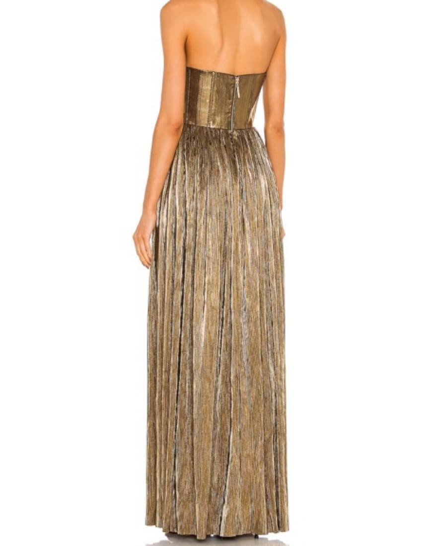 Florence Strapless Gown In Gold - Image 3