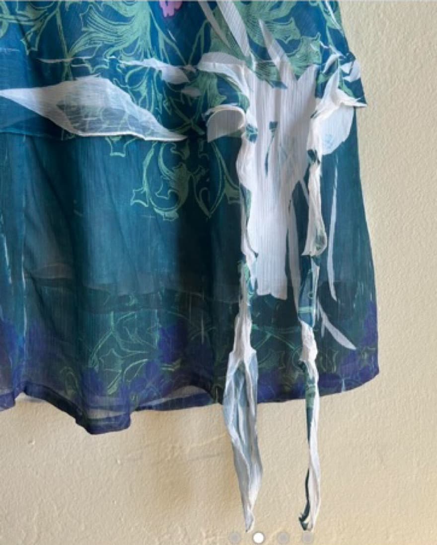 Blue Floral Slip Dress - Image 3