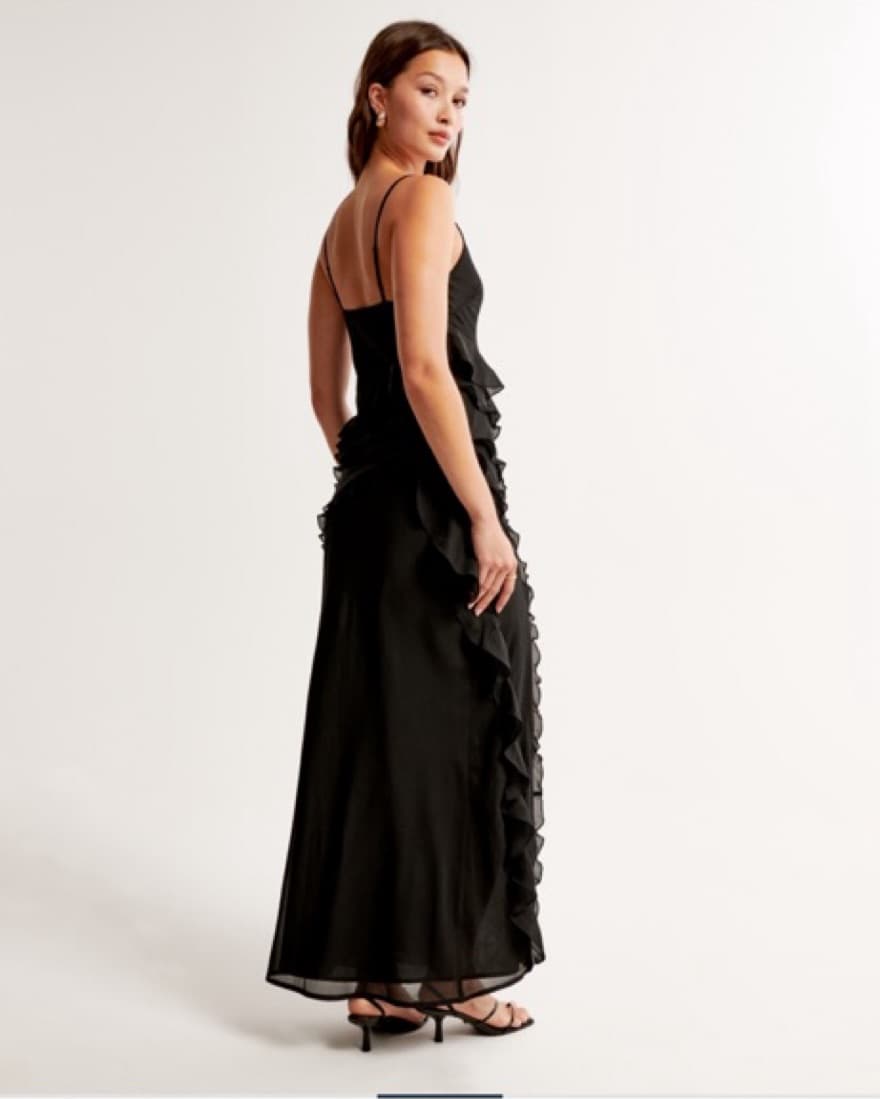 Draped Ruffled Maxi Dress - Petite - Image 4
