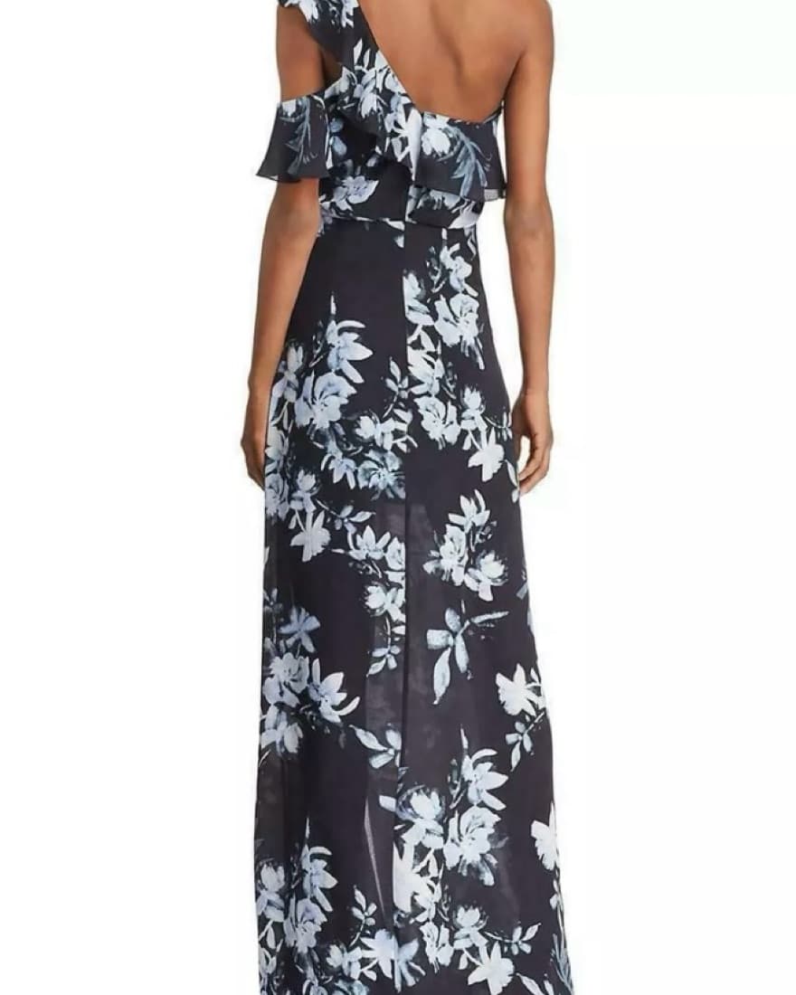 BCBG Maxazria Navy Floral Gown - Image 2