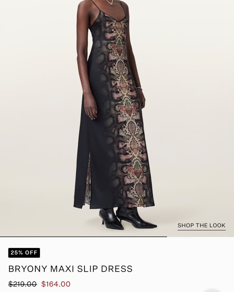 All Saints Snake Print Dress - Image 3