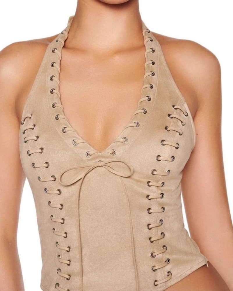 Lace-Up Suede Mini Set - Image 2