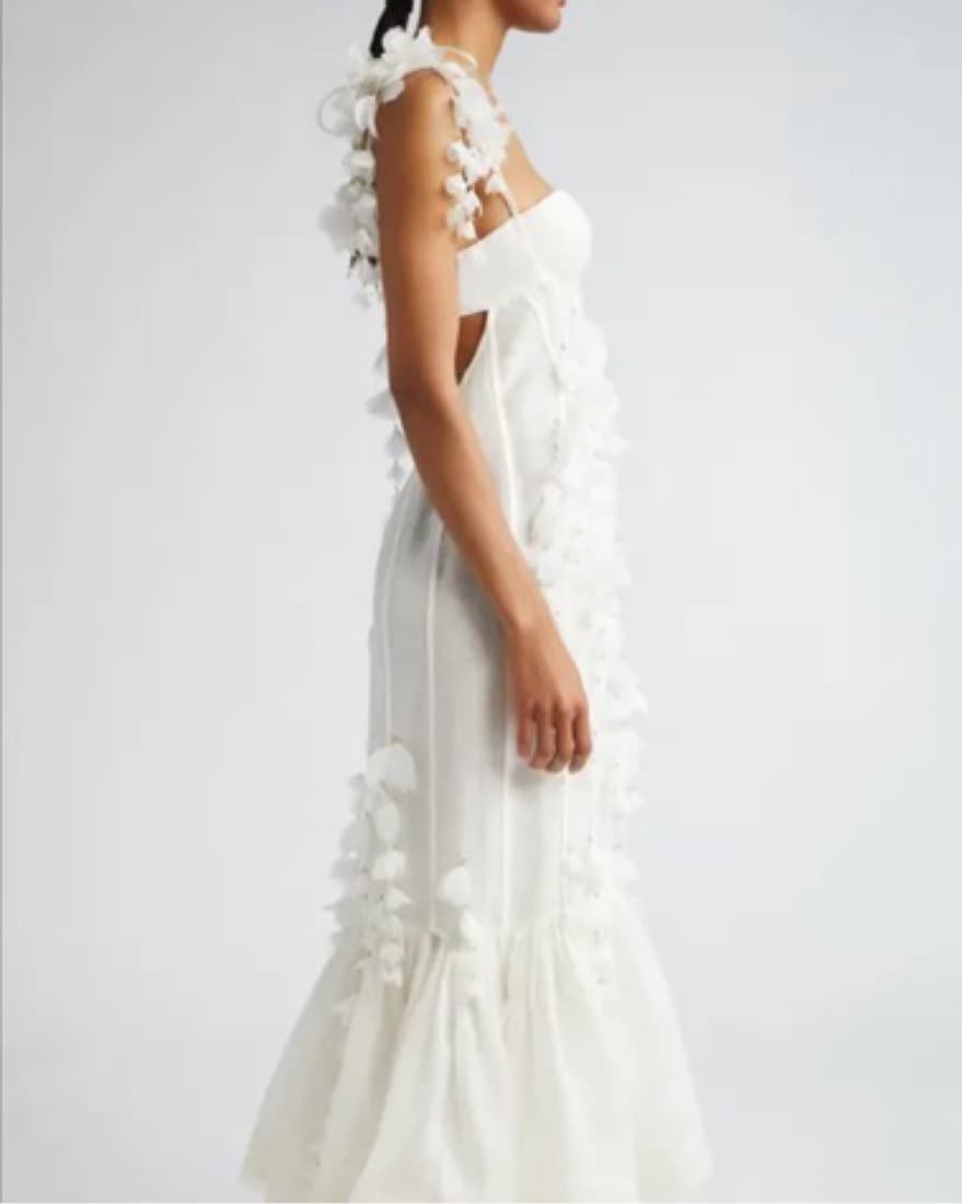 Zimmermann Petal Appliqué Corset Dress - Image 3