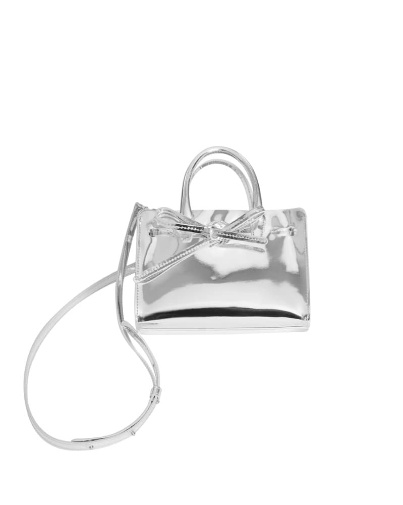 Mansur Gavriel Mini Moon Bag Silver - Image 2