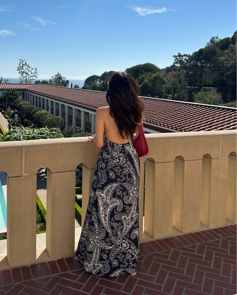 KithxLisa Black&White Halter Maxi Dress - Image 1