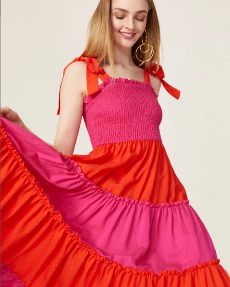 Slate and Willow Colorblock Tie Dress - Image 5