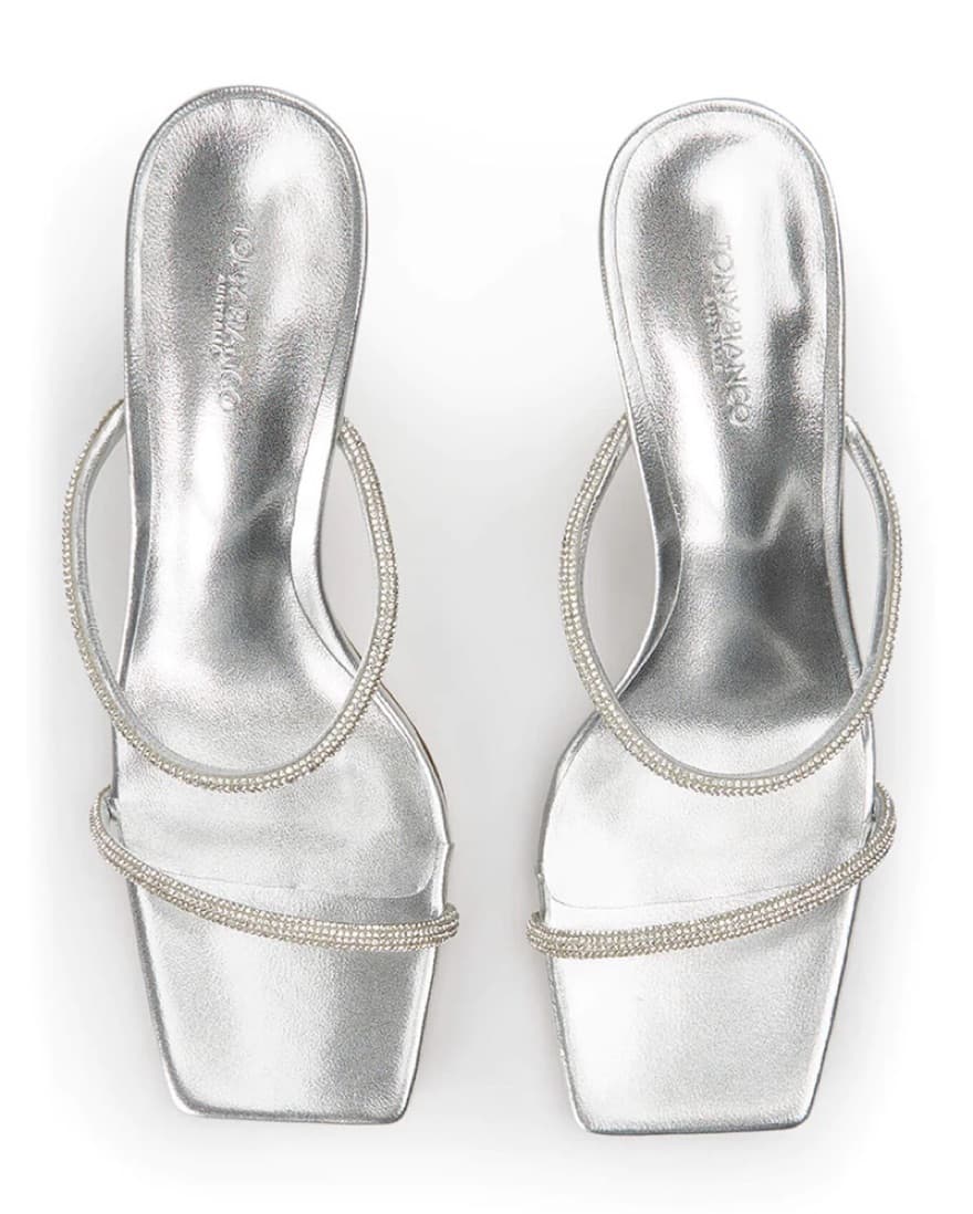 Tony Bianco Silver Metallic Heels - Image 1