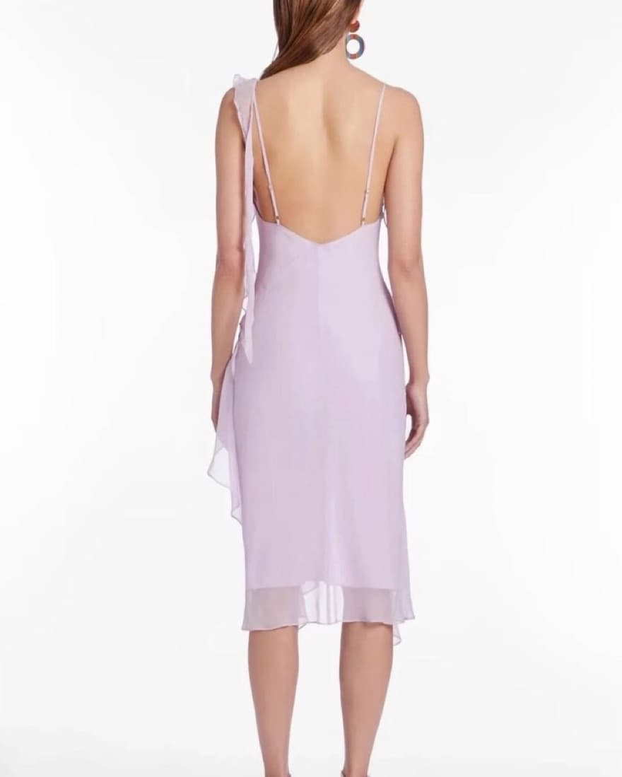 Amanda Uprichard Flowy Midi Dress Lilac - Image 2