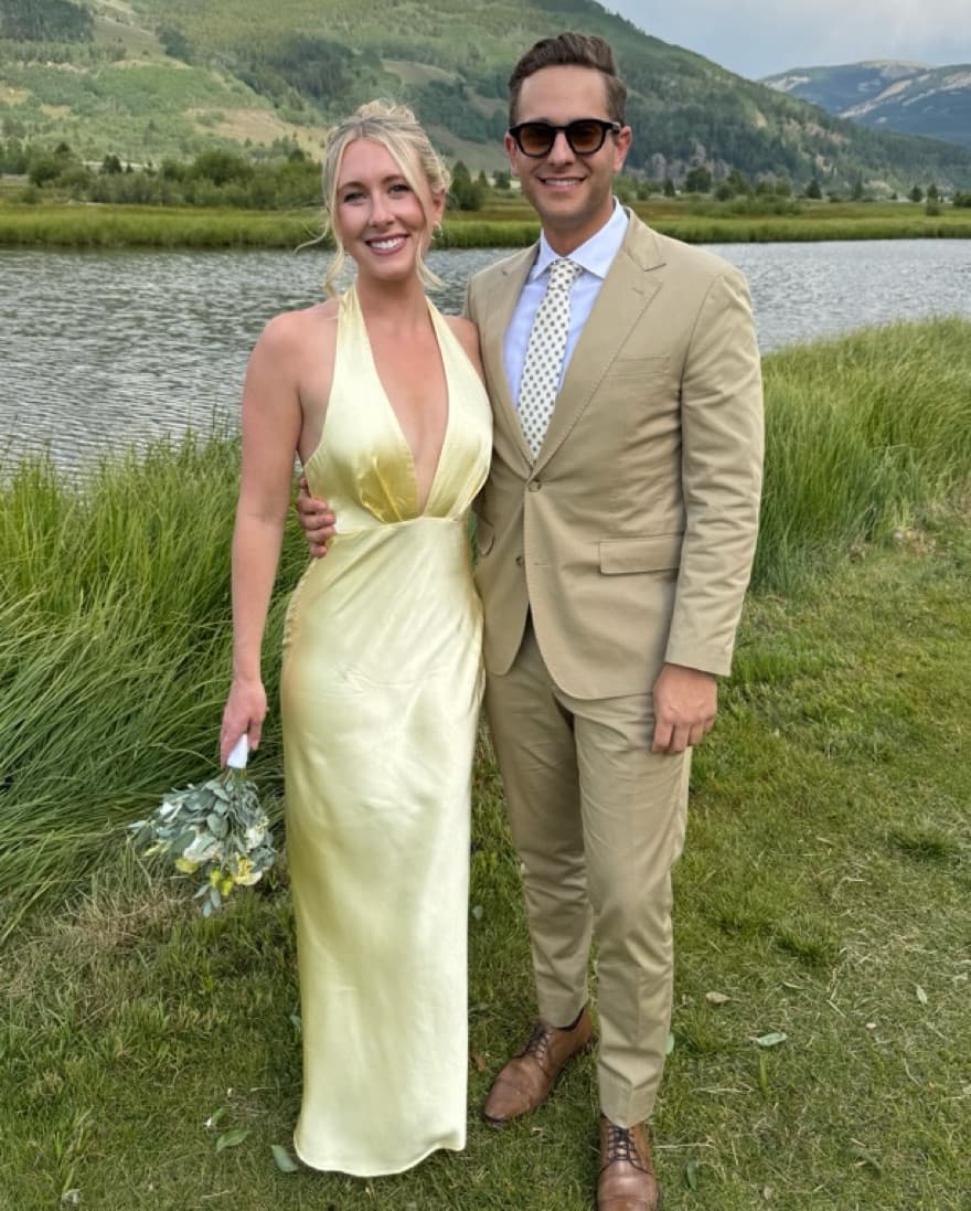 Yellow Black Tie Dress - Image 1