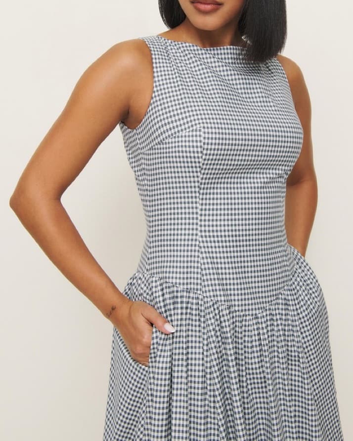 Reformation Gingham Elvira Dress - Image 4