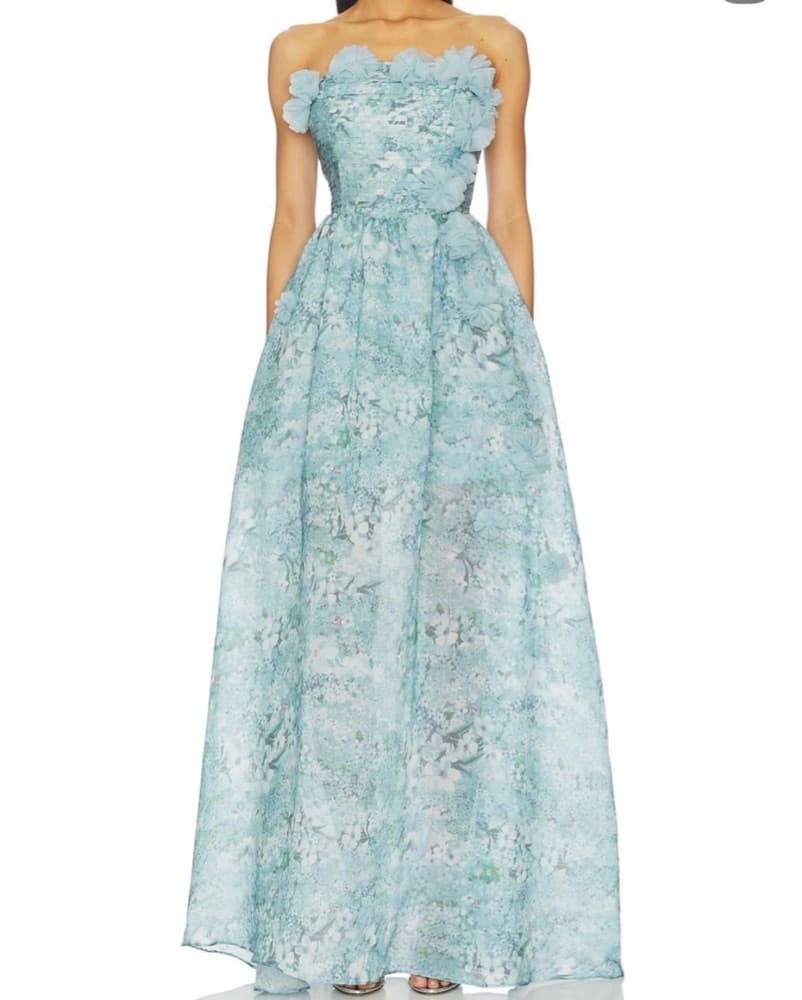 Elliat Faye Gown In Blue Multi. Revolve - Image 1