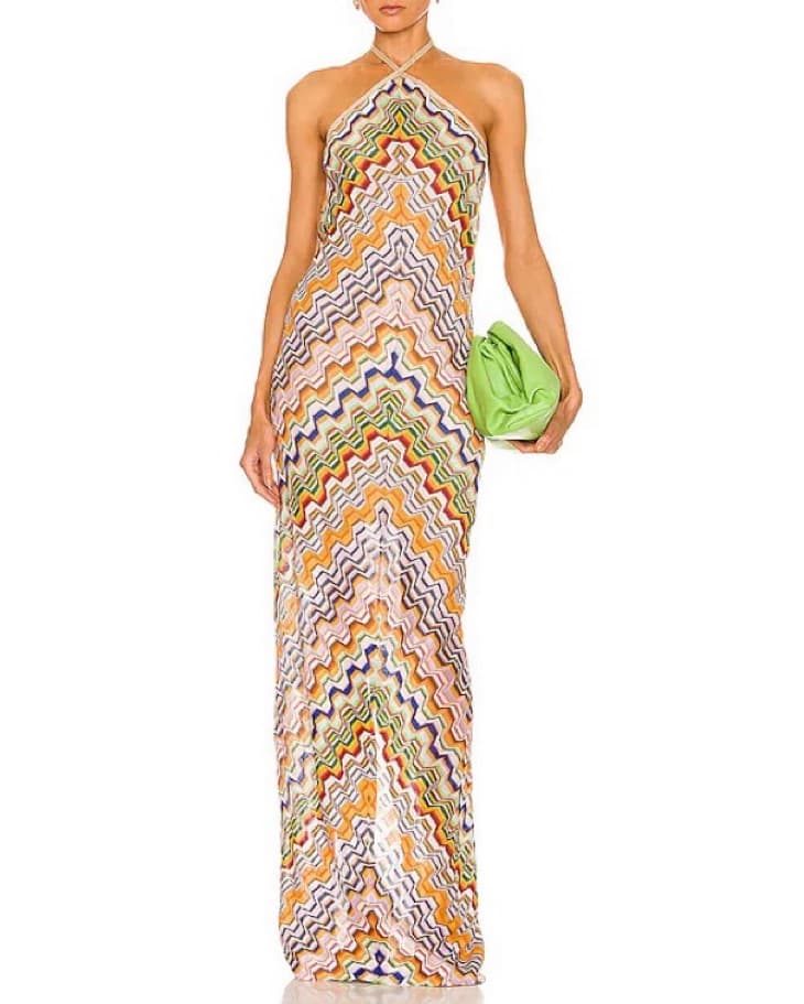 Alexis Chevron Maxi Dress - Image 1