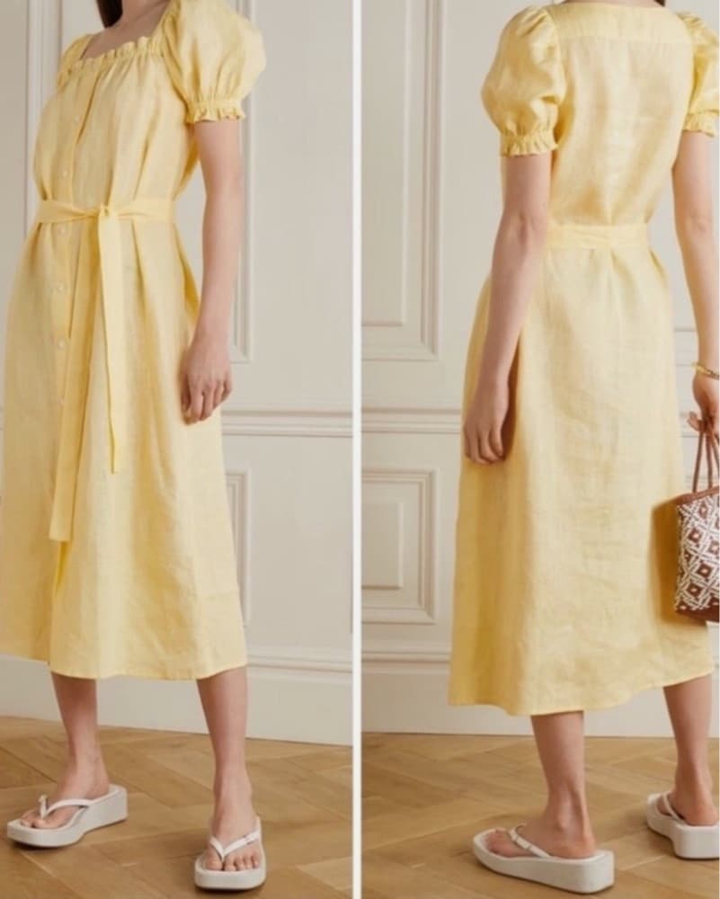 Sleeper Linen Midi Dress - Image 1