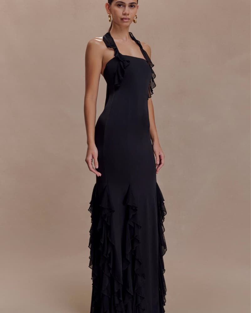 Meshki- Etta Ruffle Slinky Maxi Dress  - Image 2