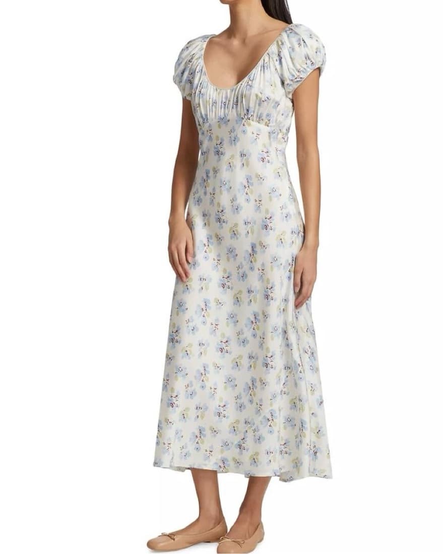 Doen Florencia Silk-Blend Midi-Dress - Image 3