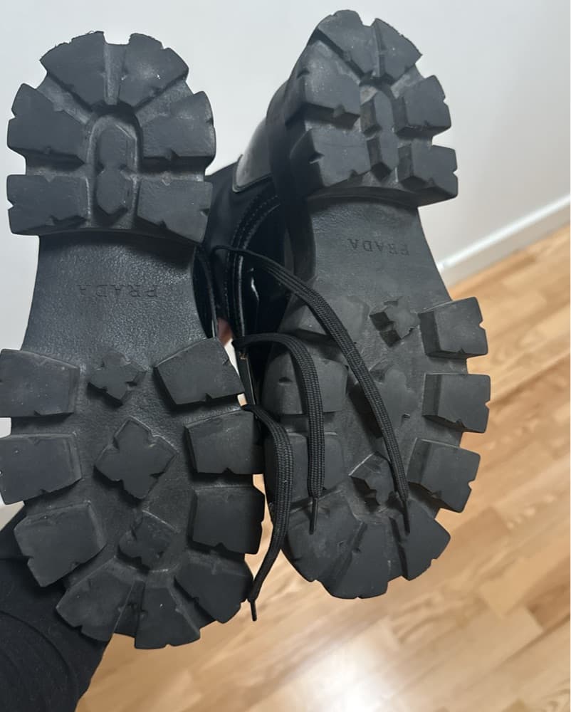 Prada Lookalike Platform Lace-Up Boots - Image 2