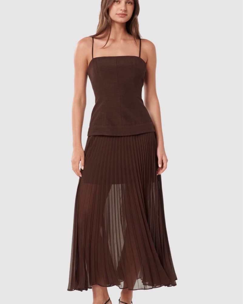 Forever New Pleated Maxi Dress - Image 1