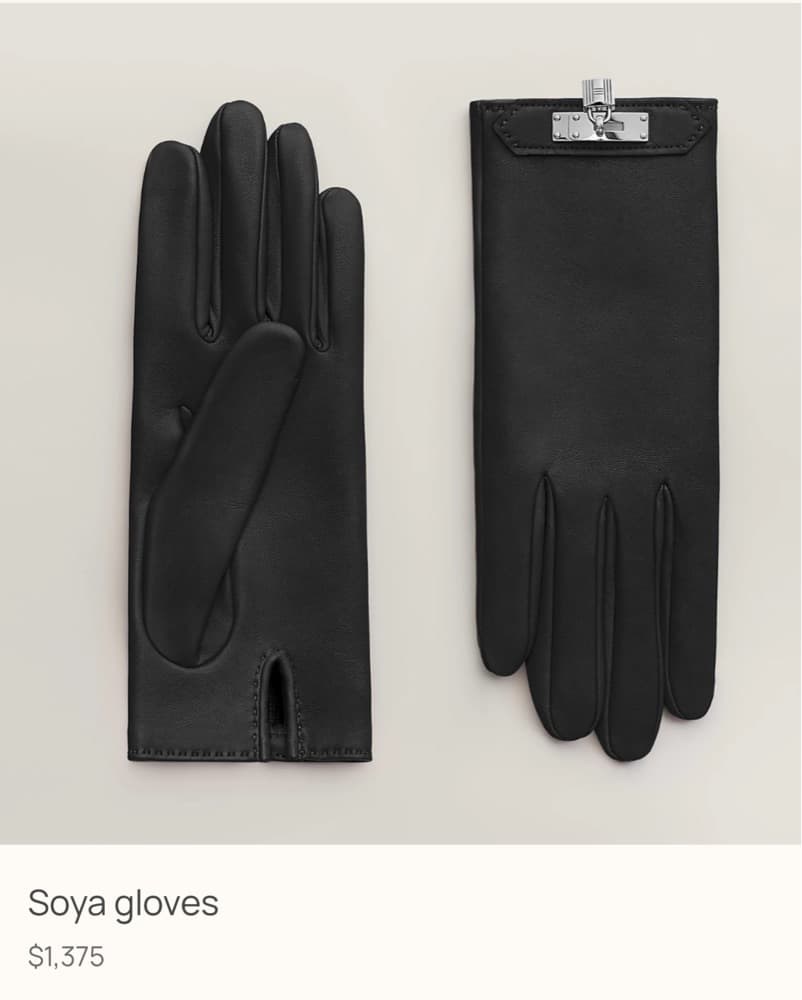 Hermes Soya Gloves PHW - Image 1
