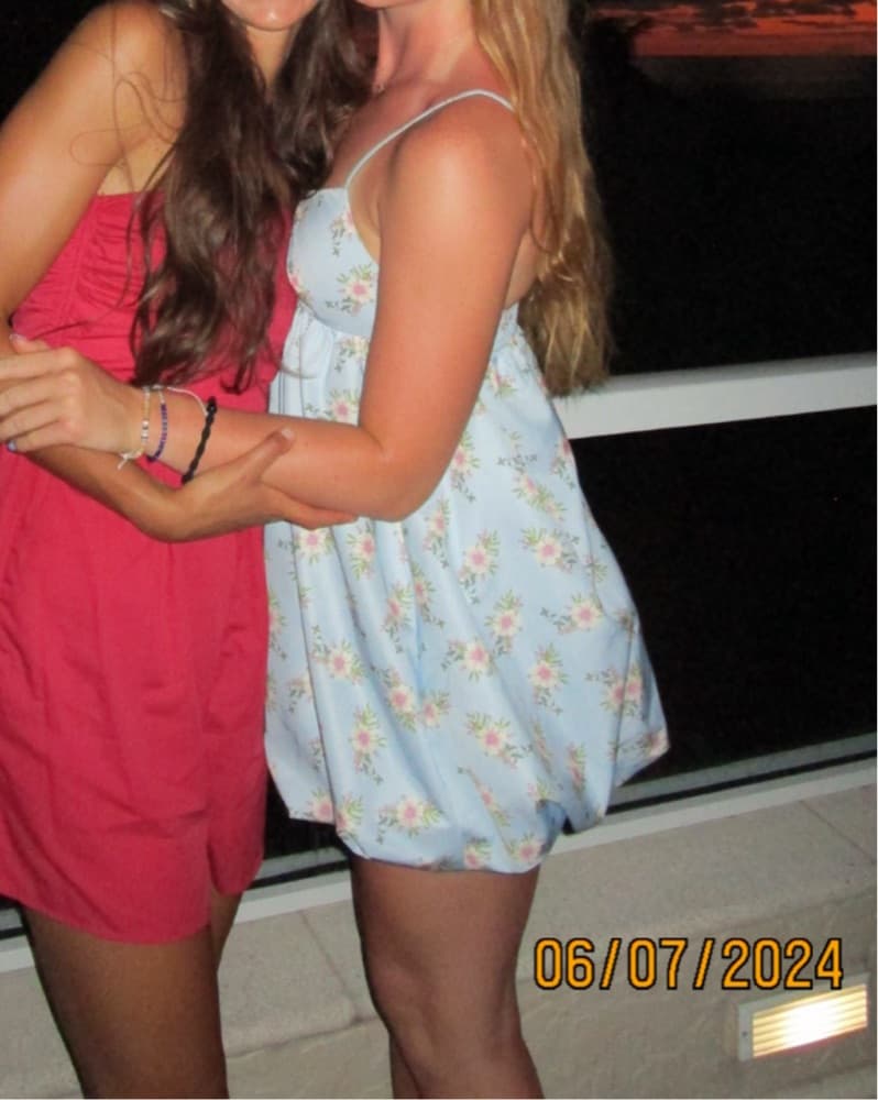 In A Bubble Mini Dress in Bluebell - Image 5
