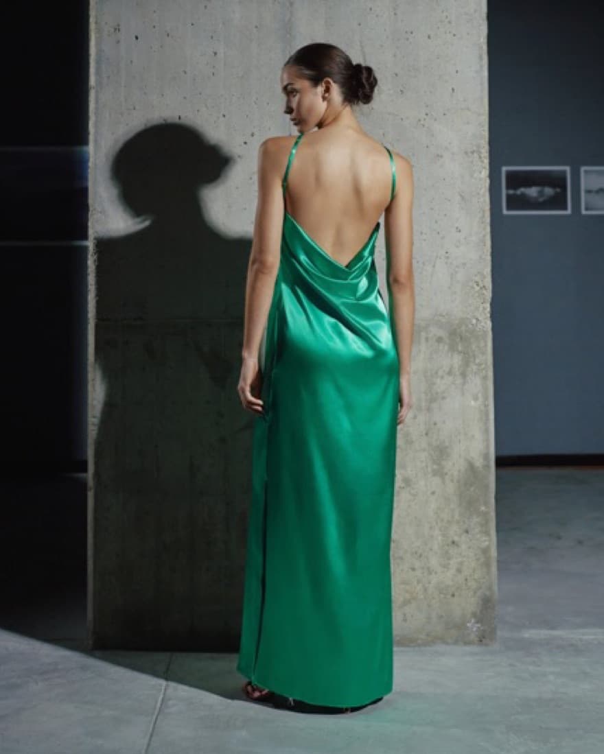 Baobab Delia Long Dress Clover Green - Image 3