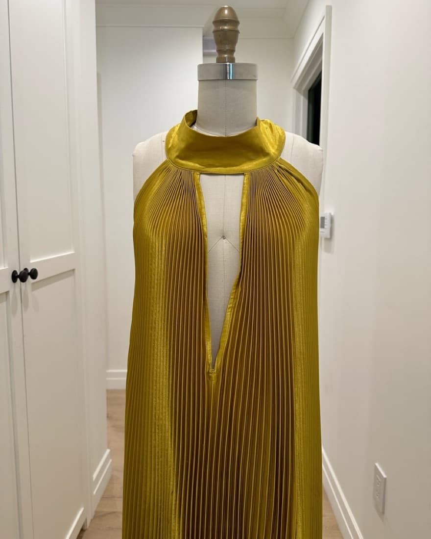 Assymetrical Gold Gown - Image 2