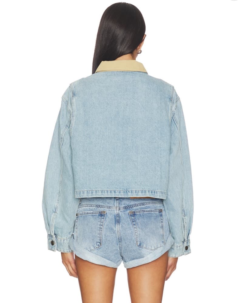 Revolve Cropped Denim Jacket BlankNYC - Image 5