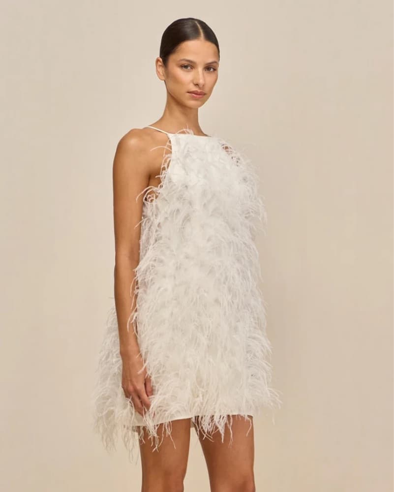 Cult Gaia Feather Dress - Image 4