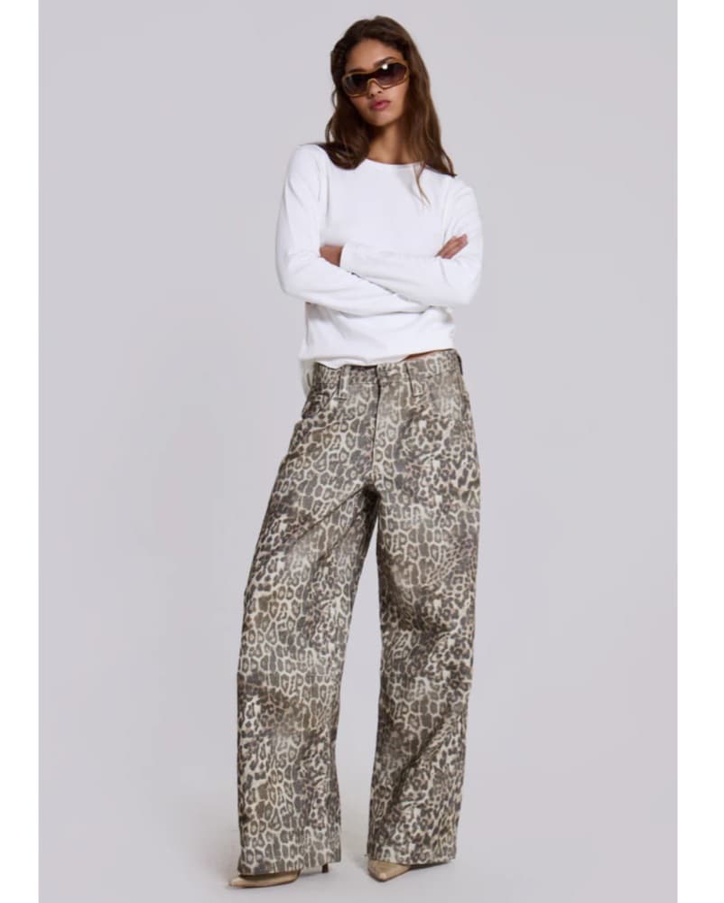 Jaded London Leopard Fade Colossus Jeans - Image 1